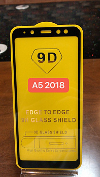 Защитное стекло Full Glue для Samsung A5 2018, черный
