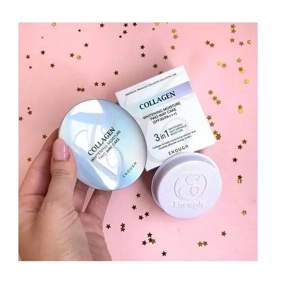 Осветляющая пудра  со сменным блоком Collagen Whitening Moisture Two Way Cake SPF30