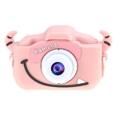 Детская цифровая камера Q1 Children's Fun Camera Ox Horn розовая